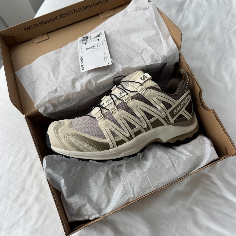 Salomon Athletic Shoes in Cream and Black